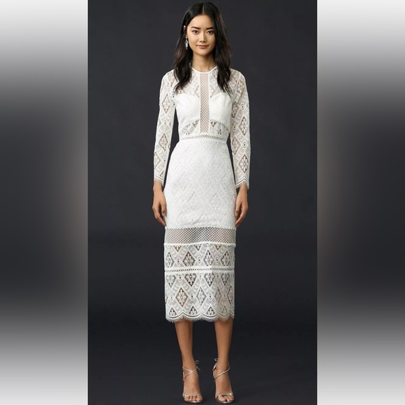 Alexis Dresses & Skirts - NWT Alexis Maud White Lace Midi
Dress Size Medium